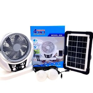 Solar Fan with Solar panel, 2 bulb